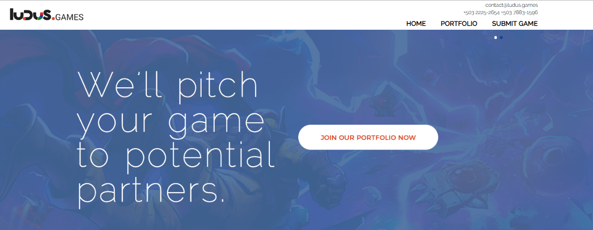 Screenshot of the Website of Ludus Games